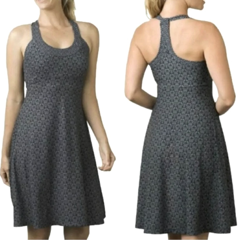 PrAna Cali Black and Gray Dress